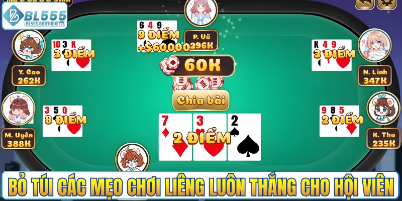 Bỏ túi các mẹo chơi liêng luôn thắng cho hội viên