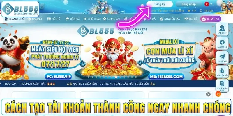 Cách tạo tài khoản thành công ngay nhanh chóng